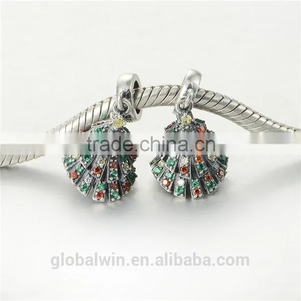 Christmas Tree Charm Me Products Charms European Charm Bracelet Necklace 100% Real 925 Sterling Silver S212 Aaa Cubic Zirconia photo-4