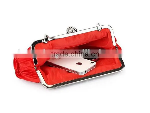 Womens Vintage Satin Envelope Evening Cocktail Party Handbag Evening Bag Wedding Party Handbag Clutch photo-2
