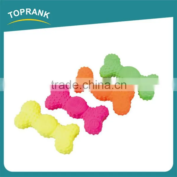 Custom Color Pet Dog Chew Toy Soft Squeaky Bone Shaped Latex Dog Toys