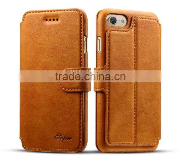 Leather Wallet Mobile Phone Case Stand With Card Slot for IPhone 7 IPhone 6/6S Flip Cover Wallet Case photo-5