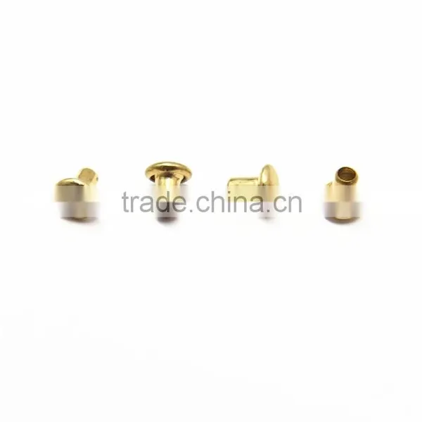 Sample Free 4mm Hollow Rivets Brass Gold Rivet photo-3