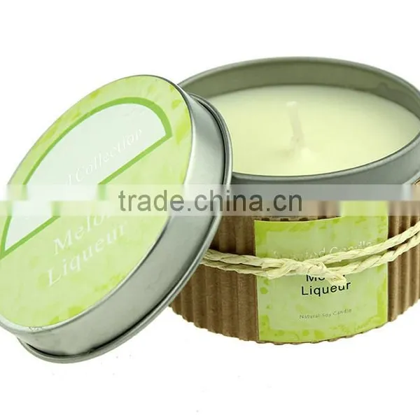 100% Natural Soy Wax Candle in Metal Jar , Scented Candle in Cooper Metal Jar,natural Essence Candle photo-3