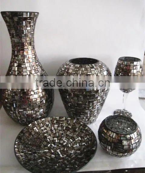 Crackle Mosaic Glass Kinds of Vase photo-3