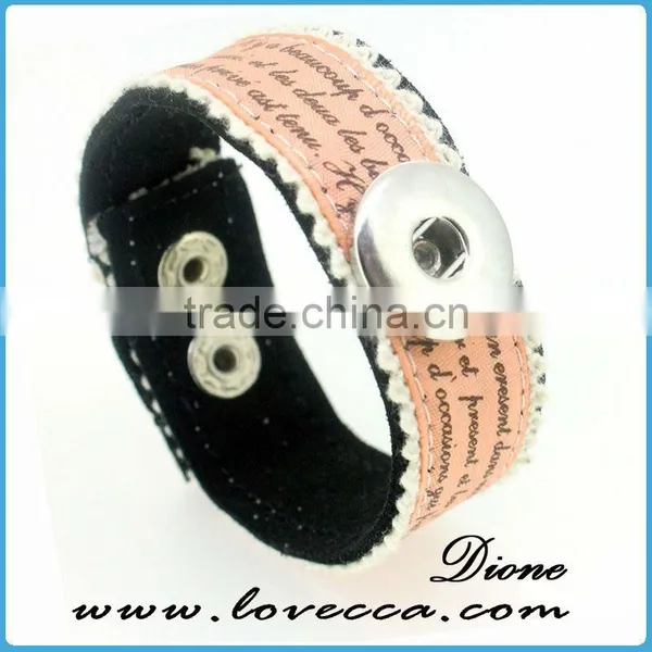 New Arrival Multicolor Hollow Leather Snap Button Bracelet Fit for 18mm Buttons Wholesale photo-5