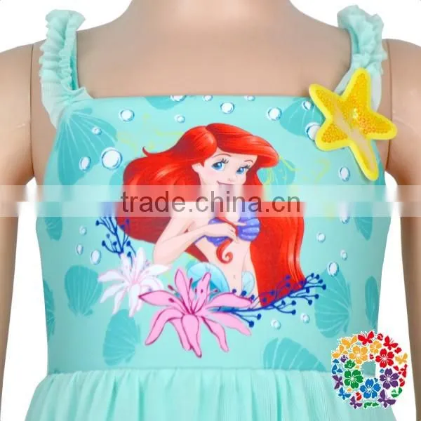 Fairy Baby Girls Summer Beach Playsuit Adorable Aqua Dress Swimsuit photo-6
