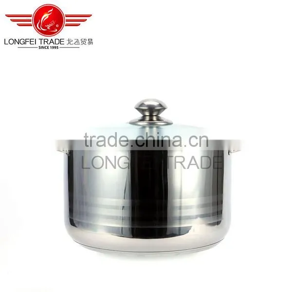 2016 5PCS Stainless Steel Casserole Set Cooking Pot With Glass Lid Cookware Set photo-2