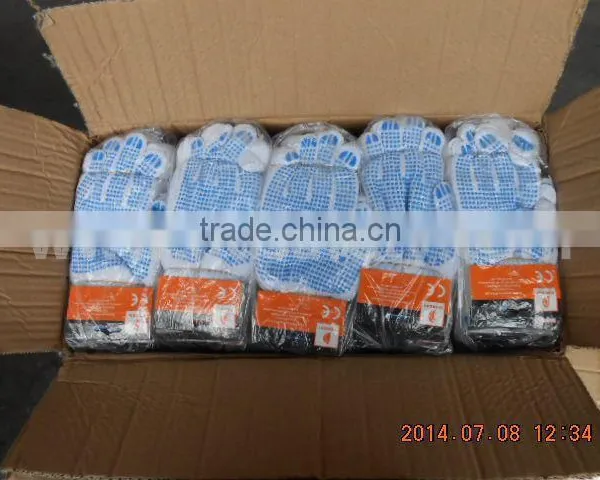 DDSAFETY 2017 Cotton Polyester Knitted Gloves With PVC Dots photo-2