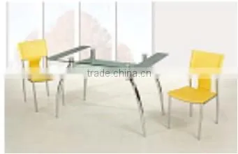 Modern Kitchen Round Table Dining Room Furniture Glass Dining Set photo-3