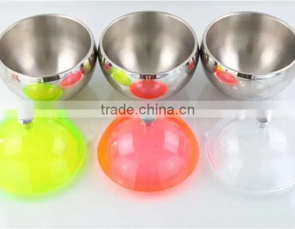 Spherical Stainless Steel Ice Bucket Ice Container With Lid photo-2