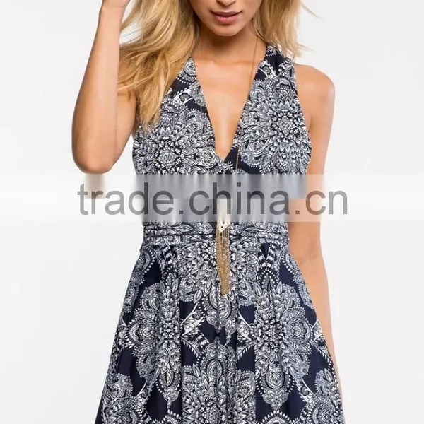 2016 Best Selling Boho Blues Girls Fashion Romper OEM Service photo-2