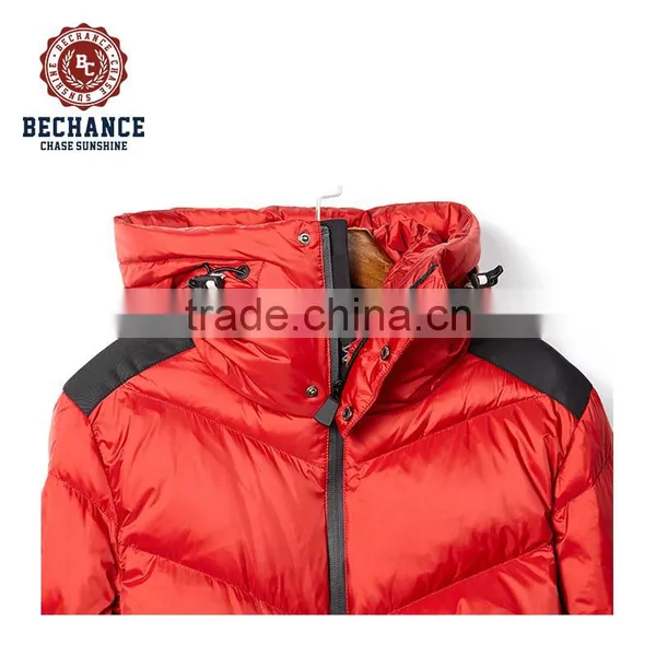 Red Nylon Outdoor Coat Winter photo-3