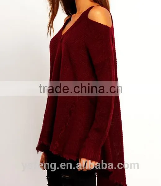 V Neck Girls Fashion Clothing Fancy Womens Sweaters photo-3