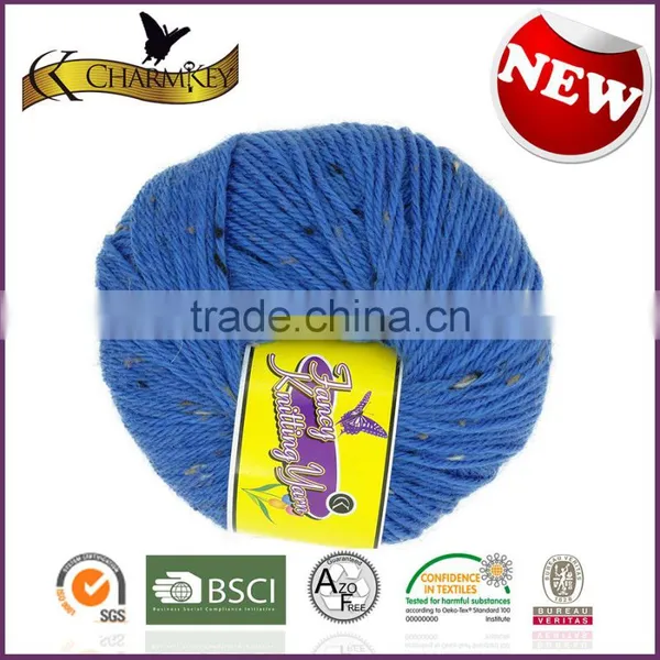 Charmkey Fashion Yarn Fancy Knitting Yarn Wool Acrylic Blended Yarn With Colorful Viscose Dot photo-2