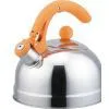 Whistling Kettle With Orange Moving Bakelite Handles