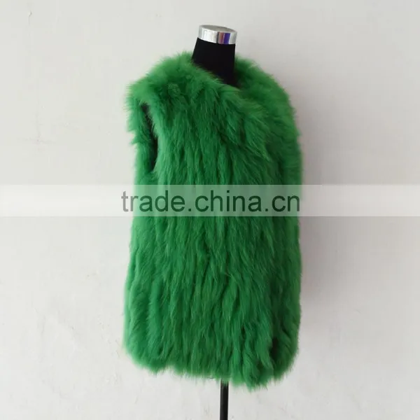 SJ243-07 OEM Service Bright Green Fashion Girl Coat Vest Short Design photo-4