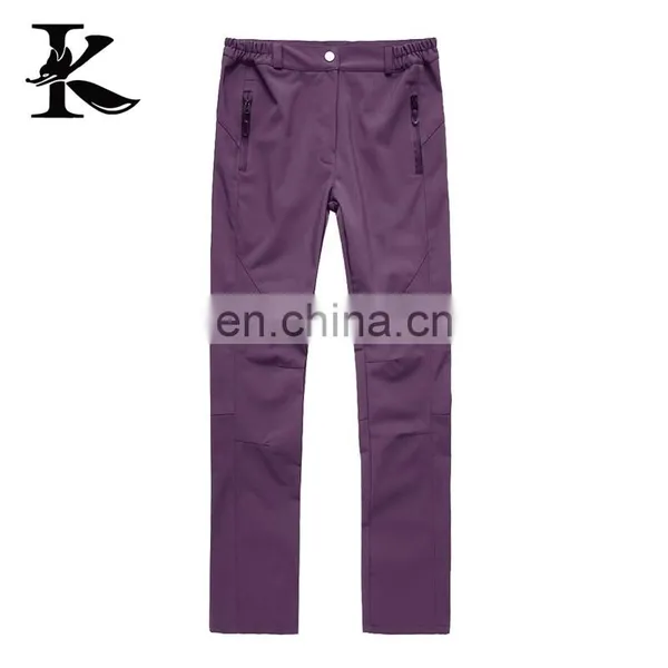Women Winter Outdoor Polyester Bonded Micro Fleece Softshell Trousers photo-6