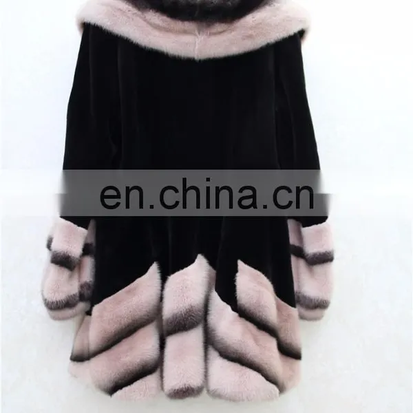 Original Import Mink Fur Coat Jacket New Dyed Fashion Woman Best Selling Long Mink Fur Coat photo-3