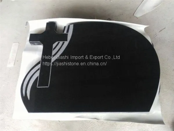 Absolute Black Granite Tombstone Monument in Shanxi Black Granite