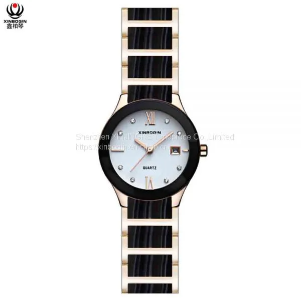 XINBOQIN Dropshipping Custom Wholesale Fashion Lady Simple Design Quartz Brand Name Water Resistant Acetate WatchXINBOQIN Manufacturer Custom Brand Tide Fashion Lady Style Luxury Brand Acetate Women's Watch photo-4