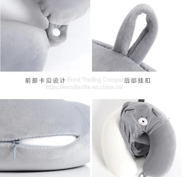 Cartoon U-shape Memory Pillow for Travel Lunch Break Office photo-3