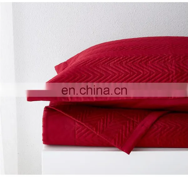 RAWHOUSE Wedding Wine Red 3pcs 100 Cotton House Quilt