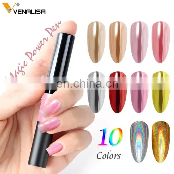 91256 VENALISA Laser Aircusion Magic Powder Pen Nails Acrylic Powder Chrome Glitter Nail Gel Varnish Powder photo-3