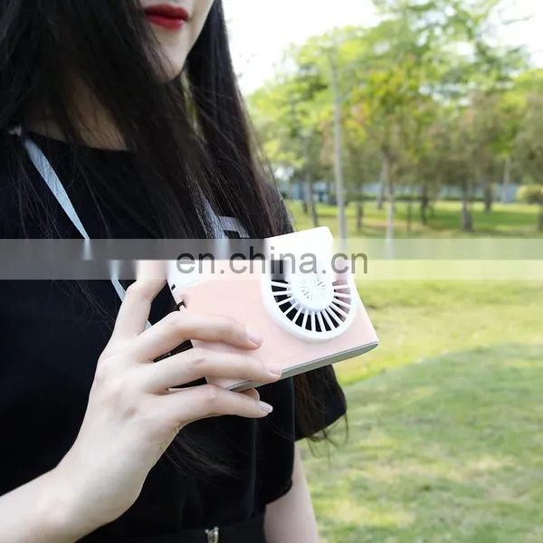 Summer Outdoor Camera Shape 3 Speed Car Hand Hold Power Banks Mini UBS Fans With Light photo-4