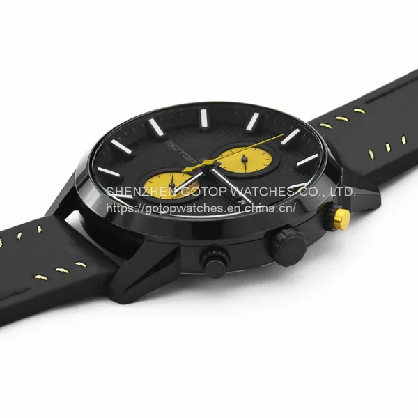 FEATURES OF SS661 GENUINE LEATHER DUAL DIAL WATCHES FOR MEN photo-2