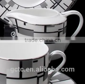 Bone China 15pcs Tea Set With Geometric Figure photo-4