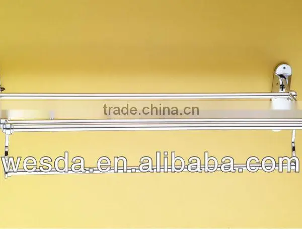 Wesda 90 Degree Rotation Hotel Bathroom Tmetal Towel Shelf Wall Hook 133 photo-5