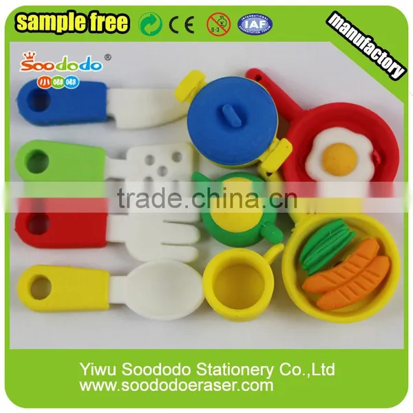 3D Cooker Shaped Erasers Puzzle Rubber Stationery photo-3