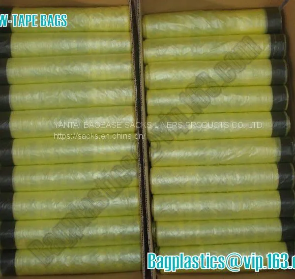 Heavy Duty Biodegradable Drawtape, Plastic Drawstring Heavy Duty Garbage Trash Roll Bag,closure Drawtape Bag for Garbage photo-4