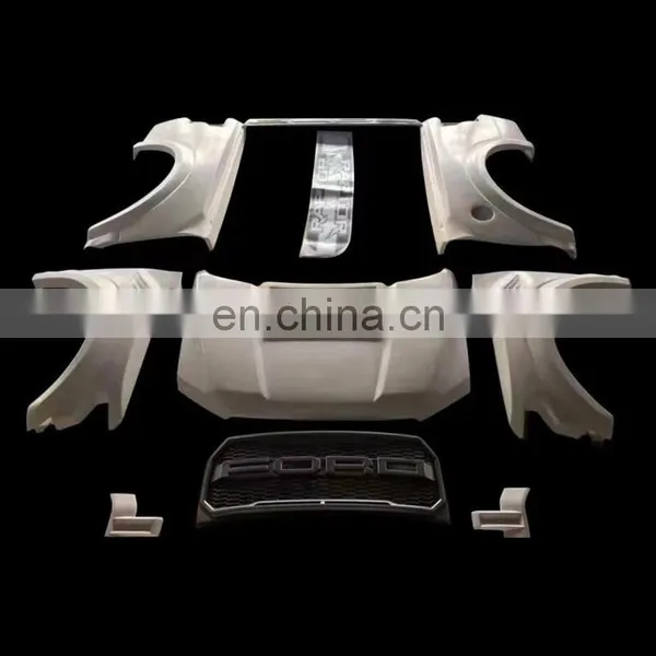 Full Body Kit Side Fender Hood Grille Car Bodykit Primer Front Grille Fender For Ford F150 photo-2