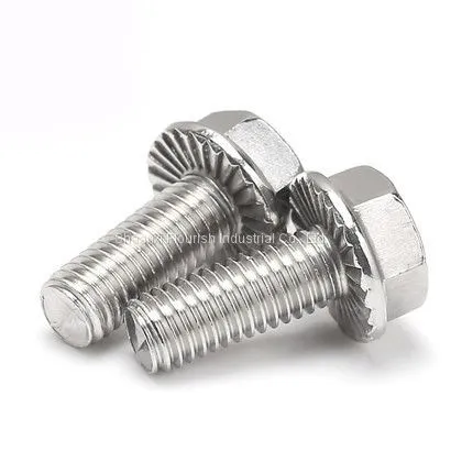 Metric Stainless Steel Hex Cap Serrated Flange Bolt With Nuts photo-2