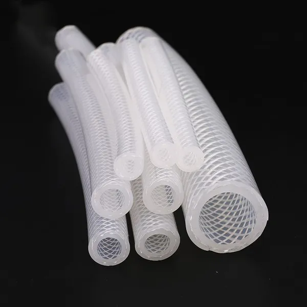 Medical High Pressure Resistant Woven Platinum Cured Reinforced Braided Tubing Silicone Hoses photo-5