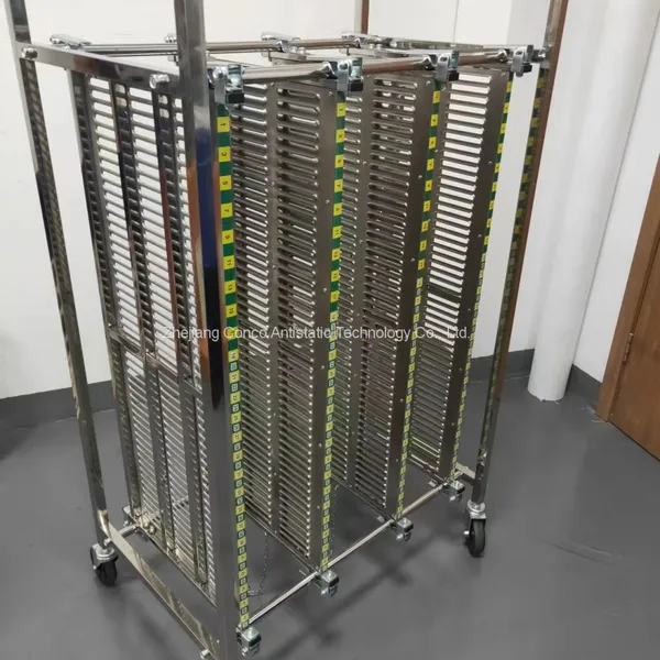 High Quality Stainless Steel Pcb Storage Handling Trolley Carts Pcba photo-3