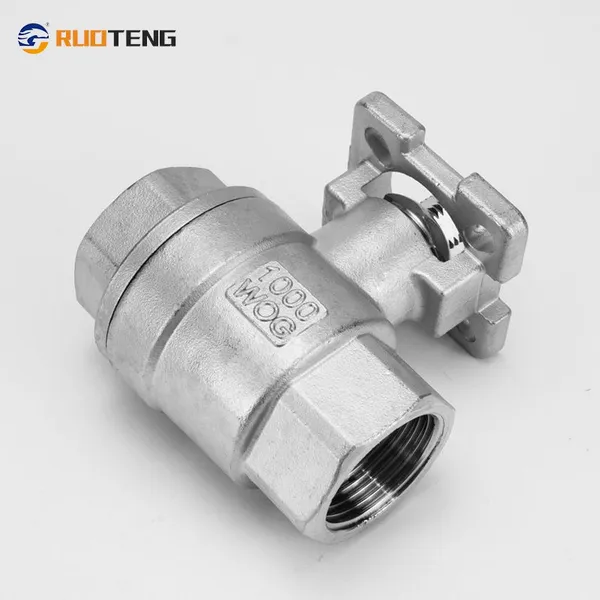 [RUOTENG] ISO 2PC Casting Stainless Steel High Platform Ball Valve photo-4