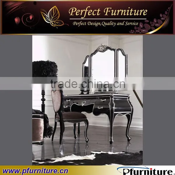 Antique Wooden French Dresser Furniture With Mirror NC120712