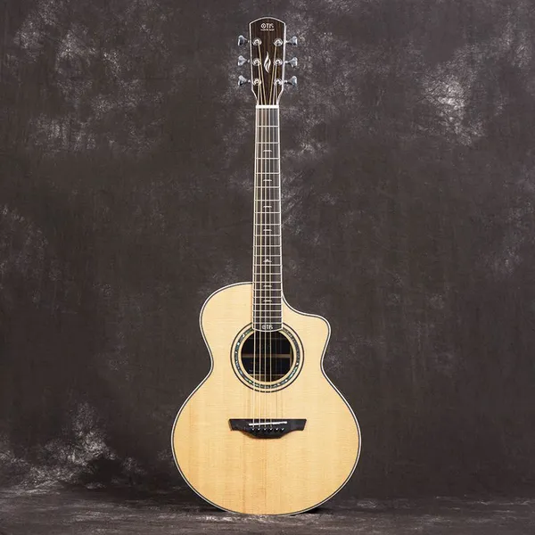 Reliable Folk Guitar Manufacturer Spot Stock Guitar Wholesale Otis Solid Top Glossy 362L photo-2