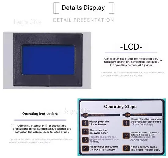 Digital Locker System With Steel Safety Locks - Perfect for Supermarket | Multiple Colors & Power - Off Auto - Lock photo-5