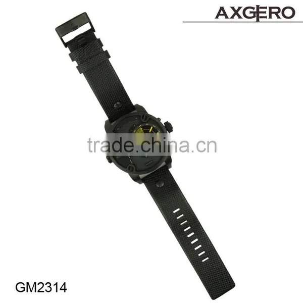 2015 Popular Alloy Case Good Quality Leather Watch With Date Sprots Watches for Men photo-3