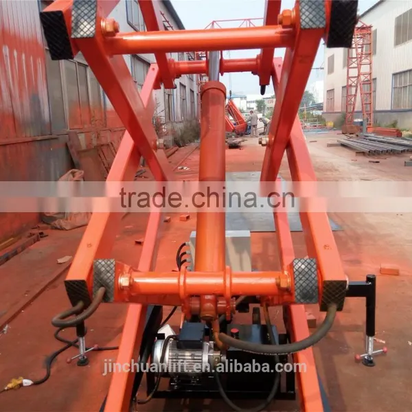1.35~14m, 0.3 Ton Hydraulic Small Air Motorcycle Mobile Scissor Lift Table With Roller SJY0.3-14 photo-3