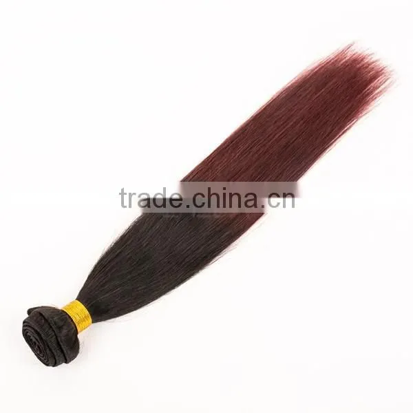 Top Quality Brazilian Vigin Human Hair Weave 1b 99j Two Tone Ombre Color Hair Extension photo-4