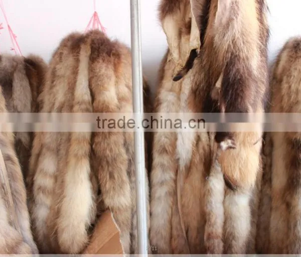 Dark Natural Color Real RaccooN Fur Collar for Hood OF Coats DIy Material photo-3
