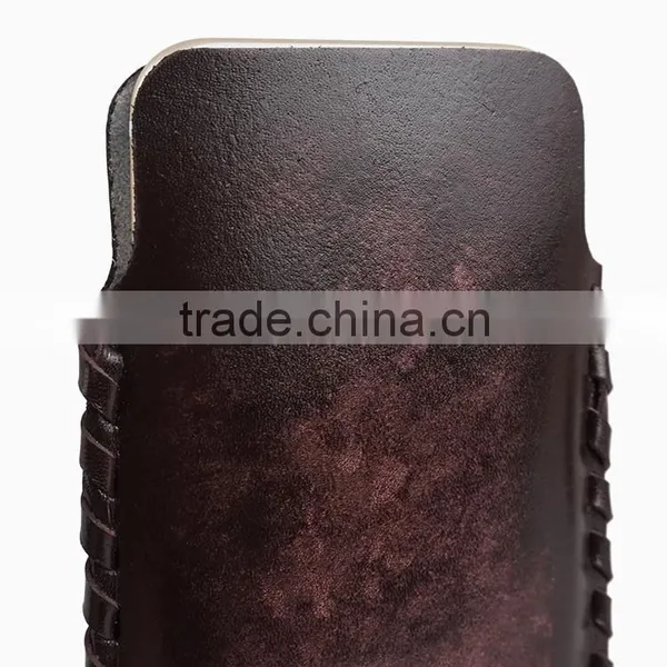 Fading Color Genuine Leather Cell Phone/Mobile Phone Weave Case/Tube for IPhone 6/6s for Lady/Women photo-6