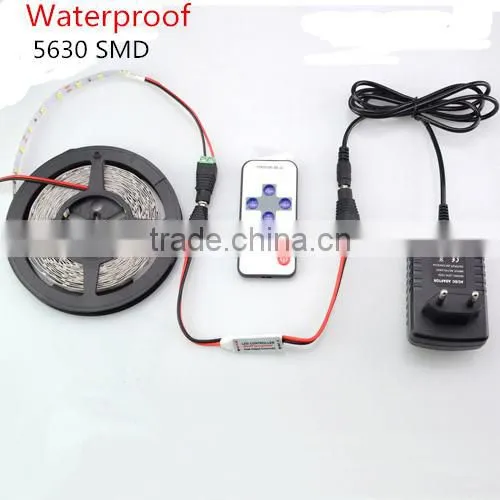 5630 Led Strip Light Waterproof 5M 300 Led Fleible String Light + 3A Power + 10key RF Remote Control Indoor Home Decoration