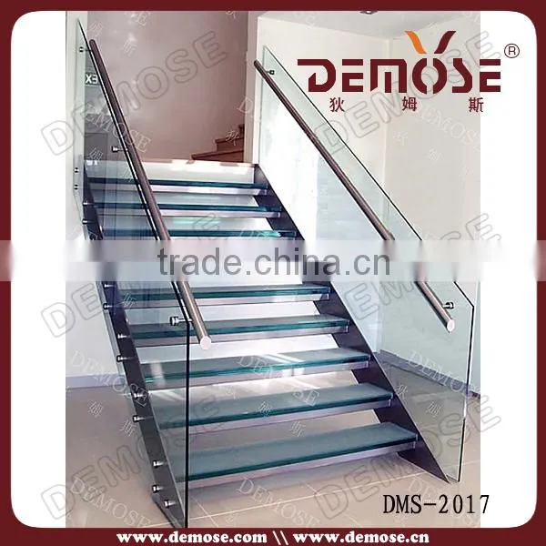 Stair Frameless Spigot Glass Railing Stairway Step and Hardware to Stairs to the Loft