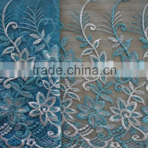 2015 New Design Embroidered Lace Fabric for Wholesale photo-2