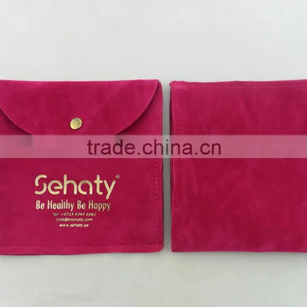 Customized Velvet Bags and Pouches With Falp,hot Stampinglogo photo-5
