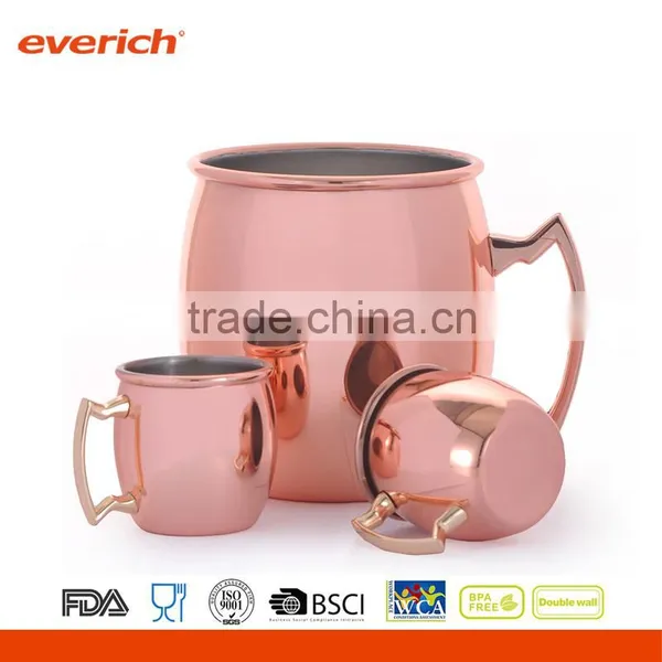 Everich Spray Painted Stainless Steel Copper Moscow Mule Mug With Creative Design photo-2